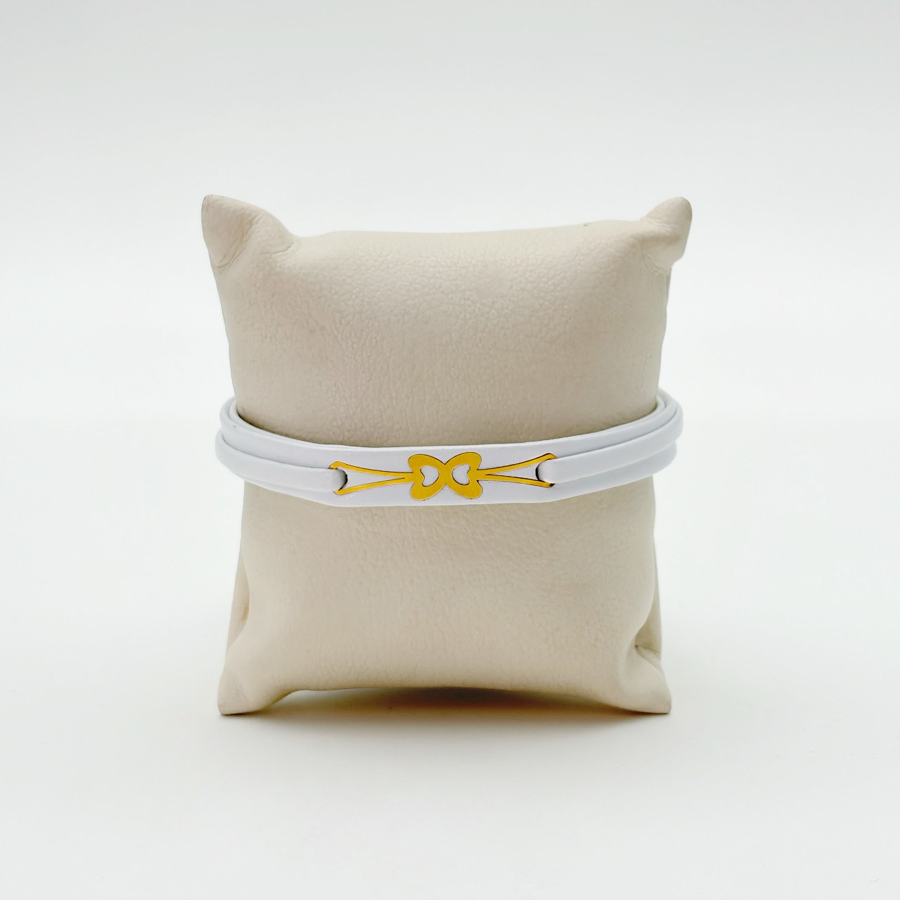 دستبند چرمی رنگی پاپیونی